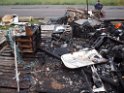 Wohnwagen ausgebrannt Koeln Muelheim Muelheimer Ring Piccoloministr P026